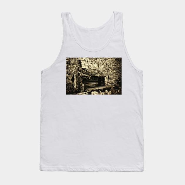 Pioneer Days - Log Cabin Tank Top by JimDeFazioPhotography